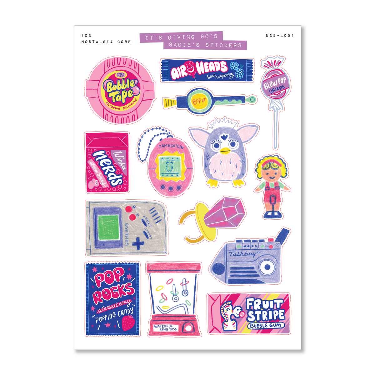 Nostalgia Core • It's Giving 90s – Sadie's Stickers