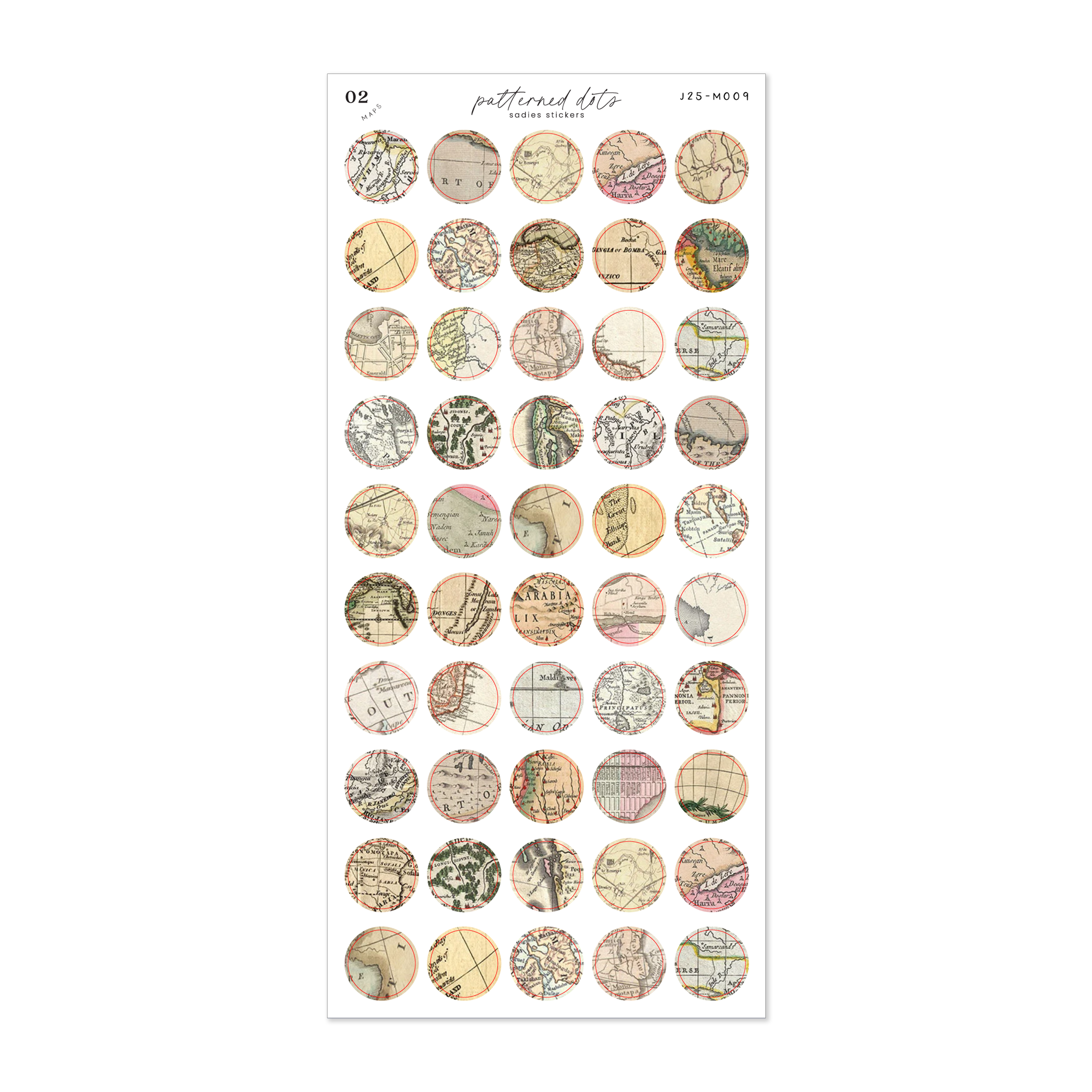 Patterned Dots Maps Sadie S Stickers 