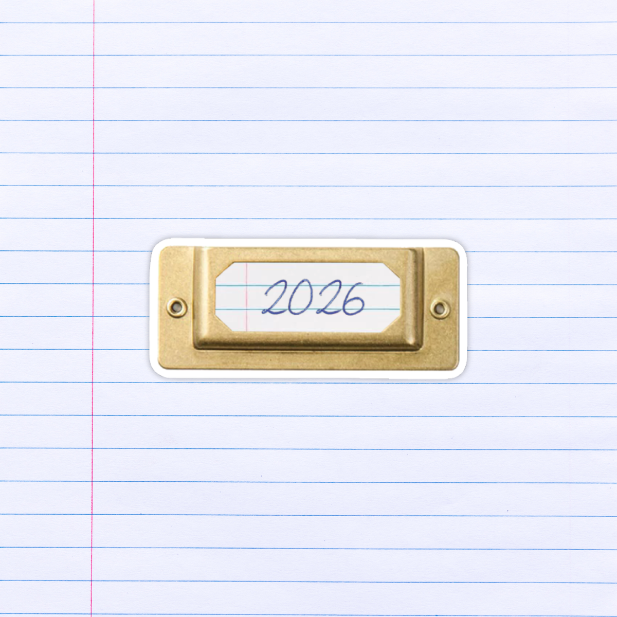 2026 Notebook Sticker 2026 Plate Lined Paper • Vinyl Sticker – Sadie's Stickers