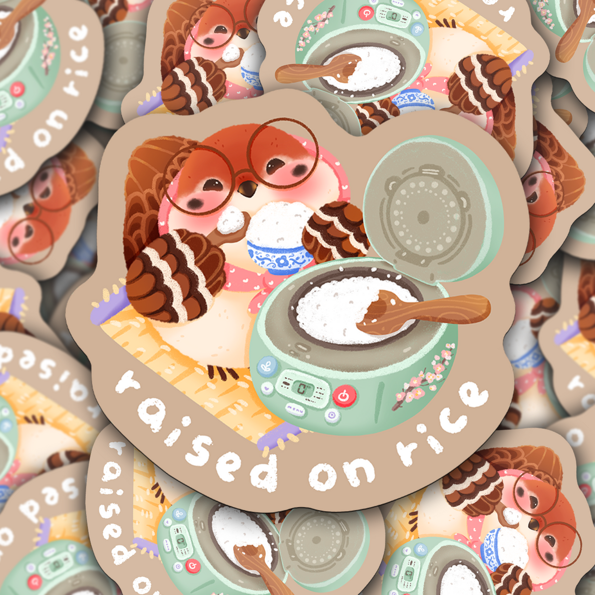 Raised on Rice • Vinyl Sticker – Sadie's Stickers