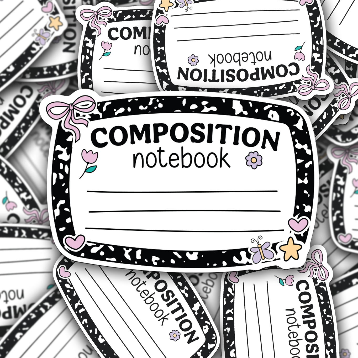 Composition Notebook Label • Vinyl Sticker – Sadie's Stickers