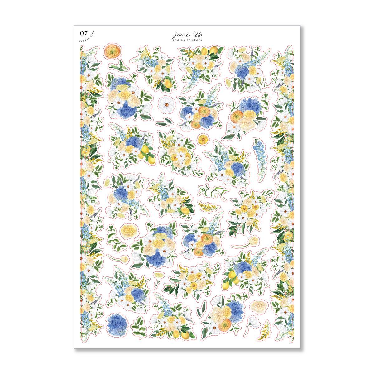 June 2026 Kit | Floral Deco – Sadie's Stickers