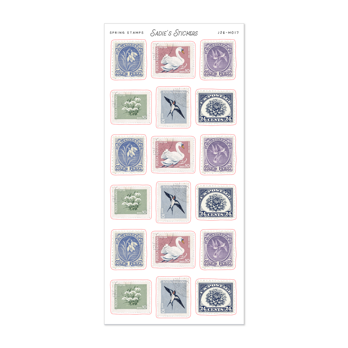 Spring Stamps • Journal Deco – Sadie's Stickers