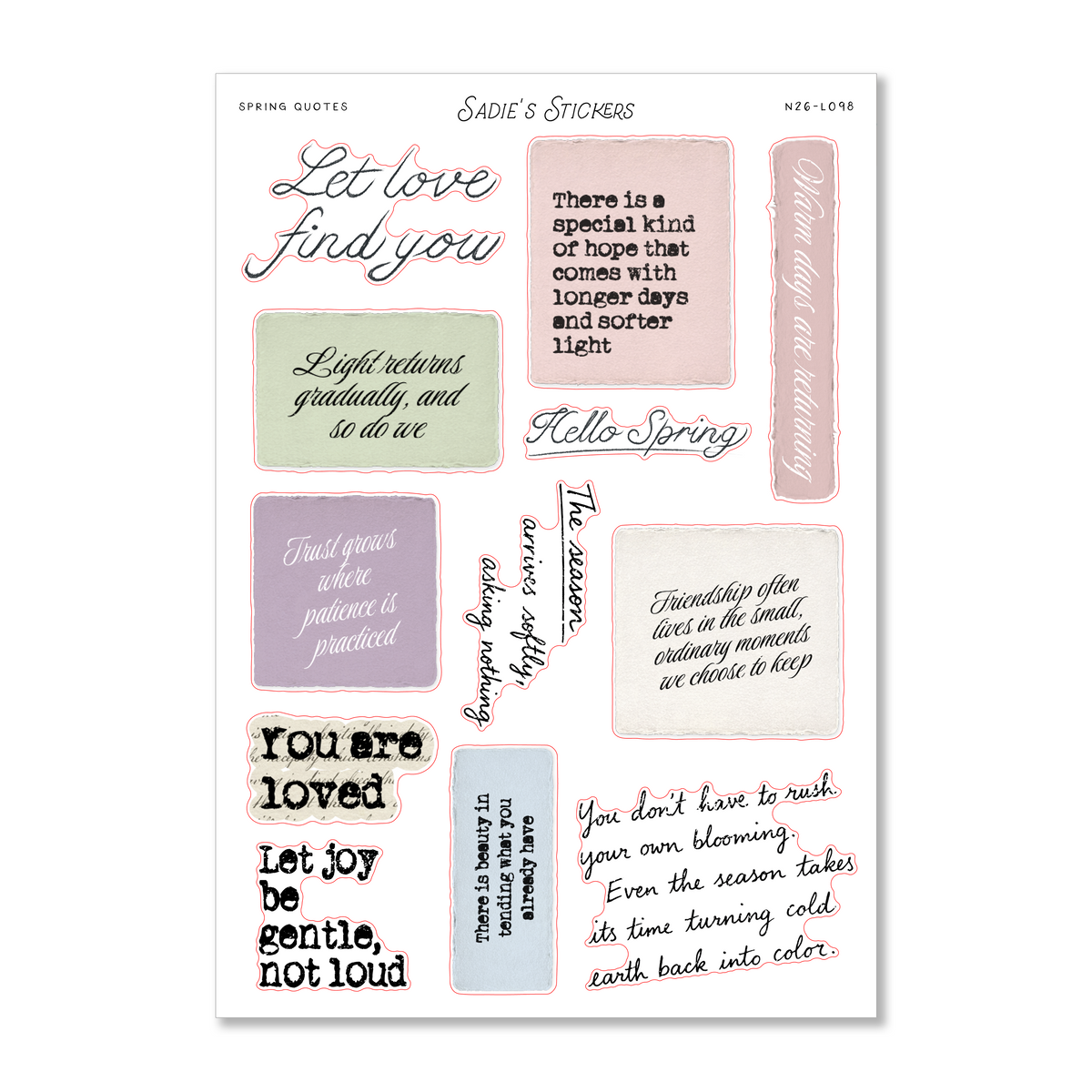 Spring Quotes • The Spring Edit – Sadie's Stickers