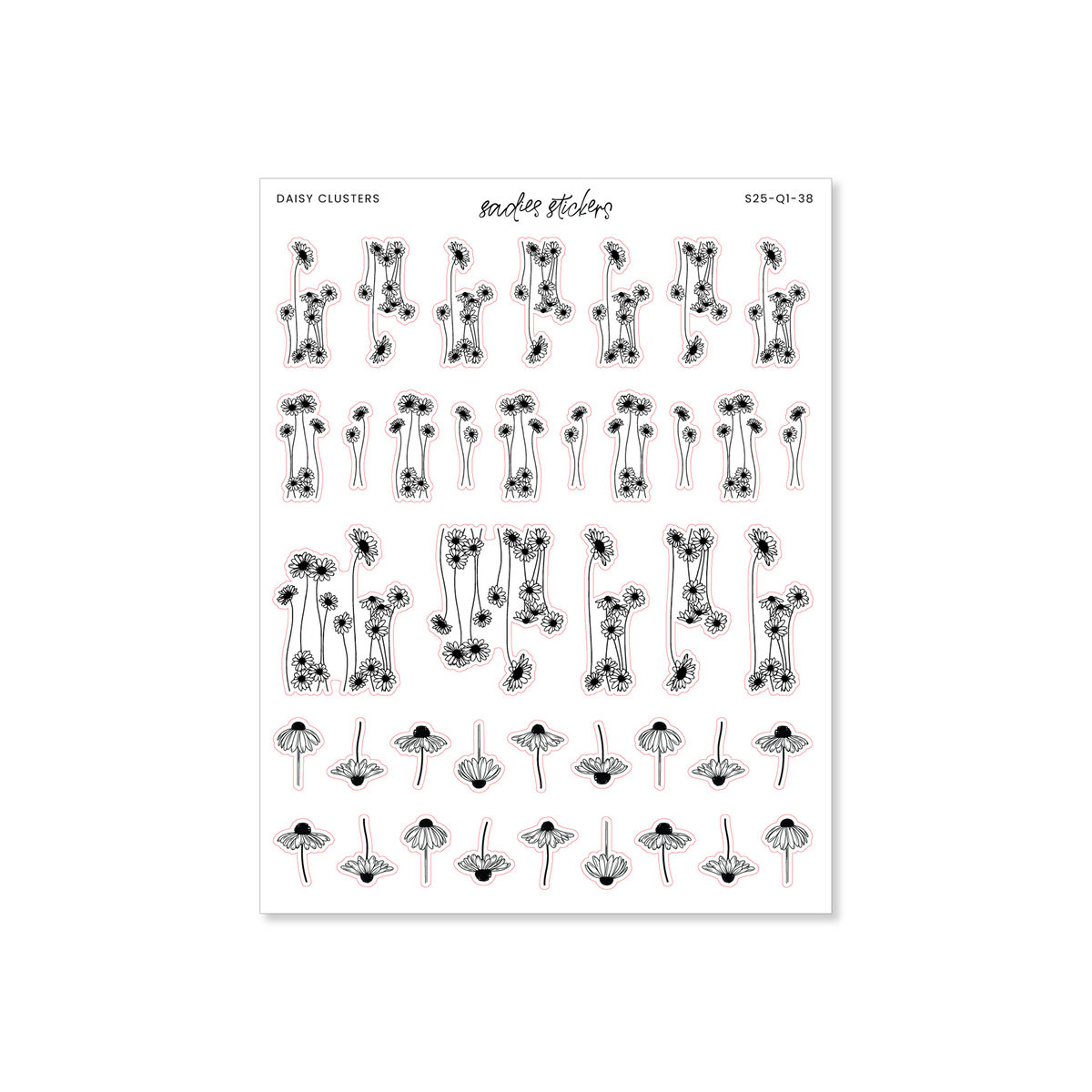 Daisy Clusters Sadie s Stickers Daisy clusters sadie s stickers