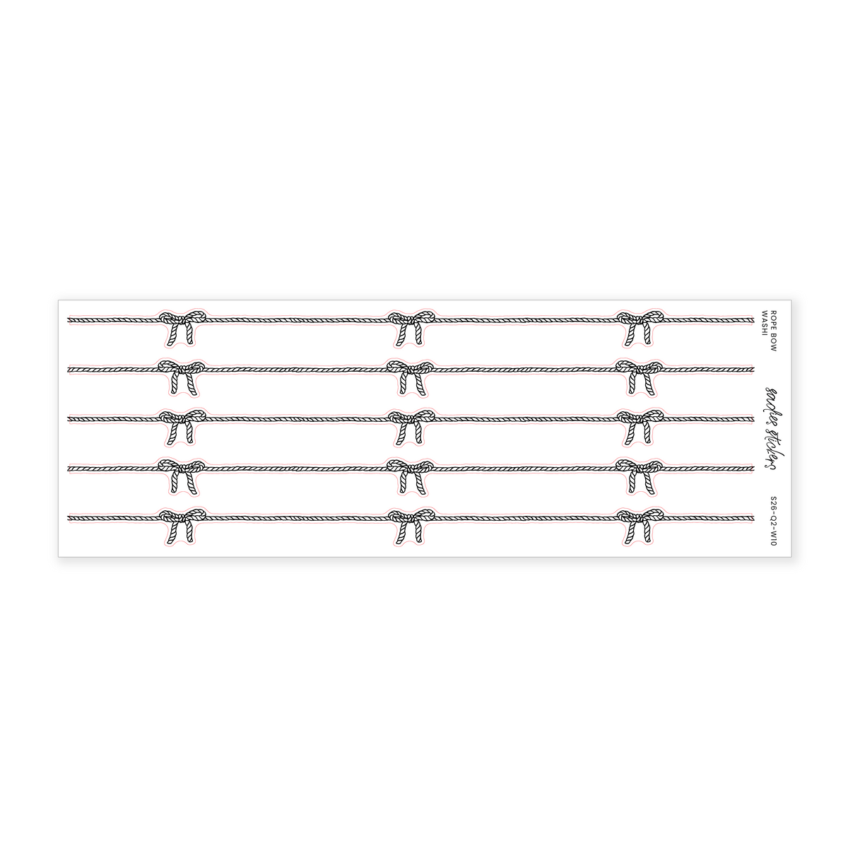 Rope Bow Washi – Sadie's Stickers