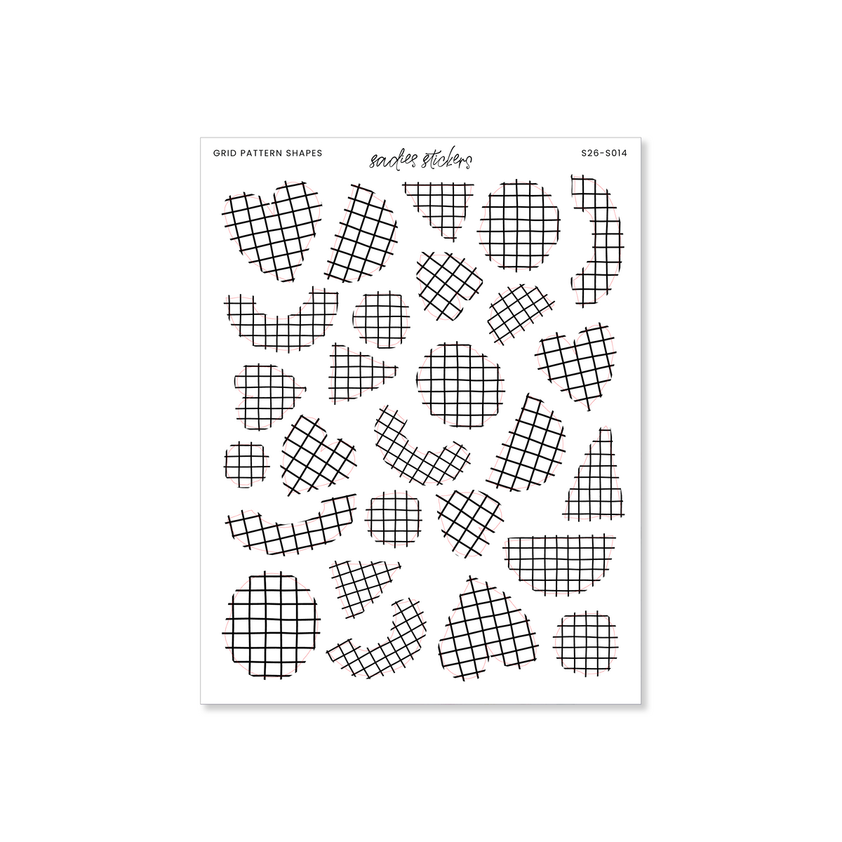Grid Pattern Shapes – Sadie's Stickers