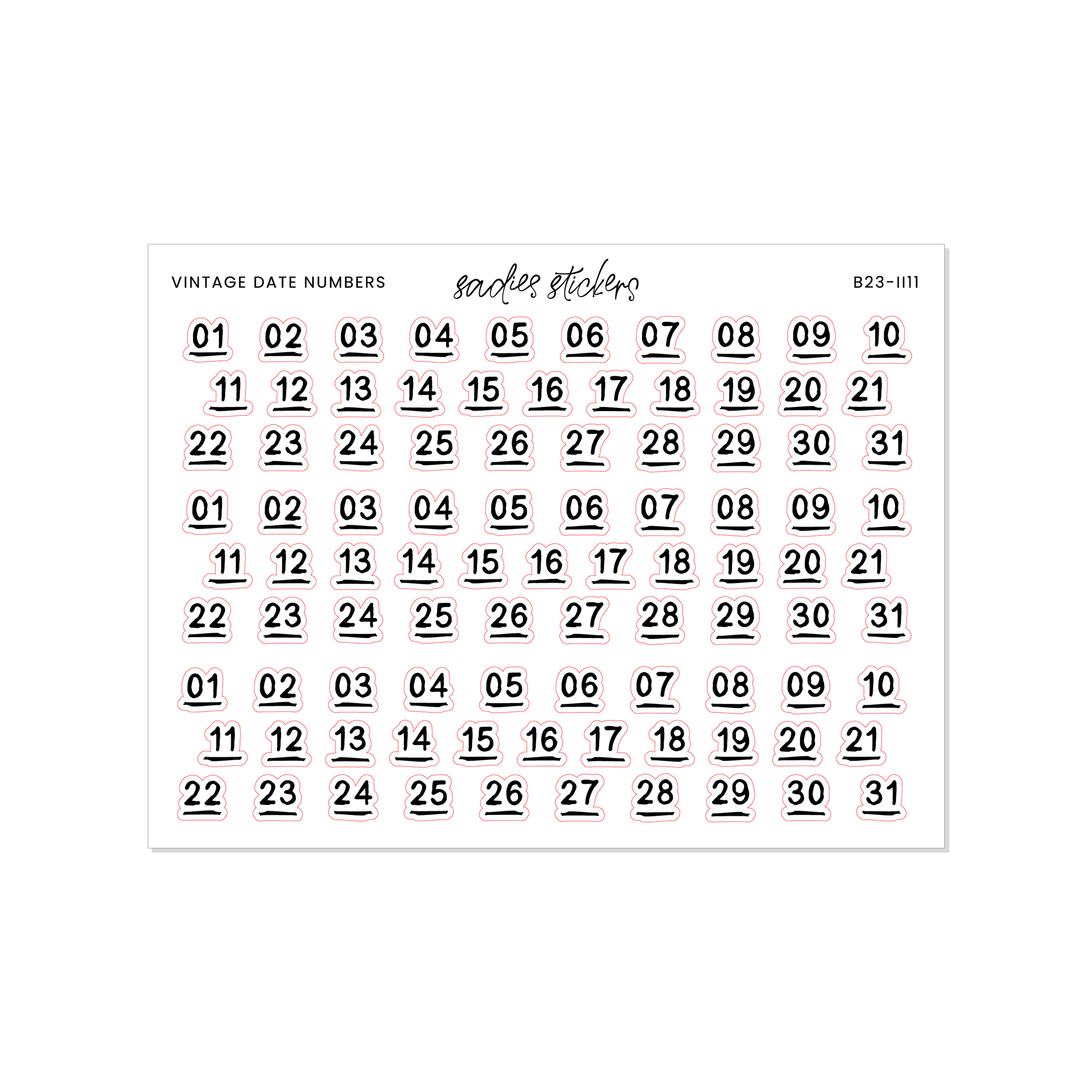 Foiled Date Cover Numbers Foil Planner Stickers, Date Dots, Date