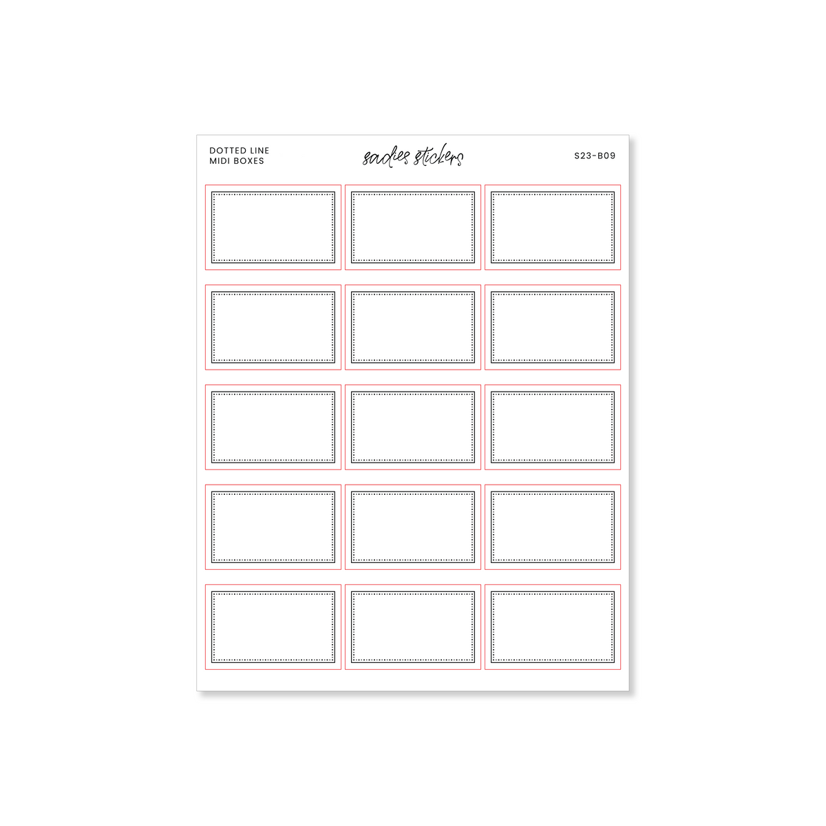 Box Doted Line Dotted Line Midi Boxes – Sadie's Stickers