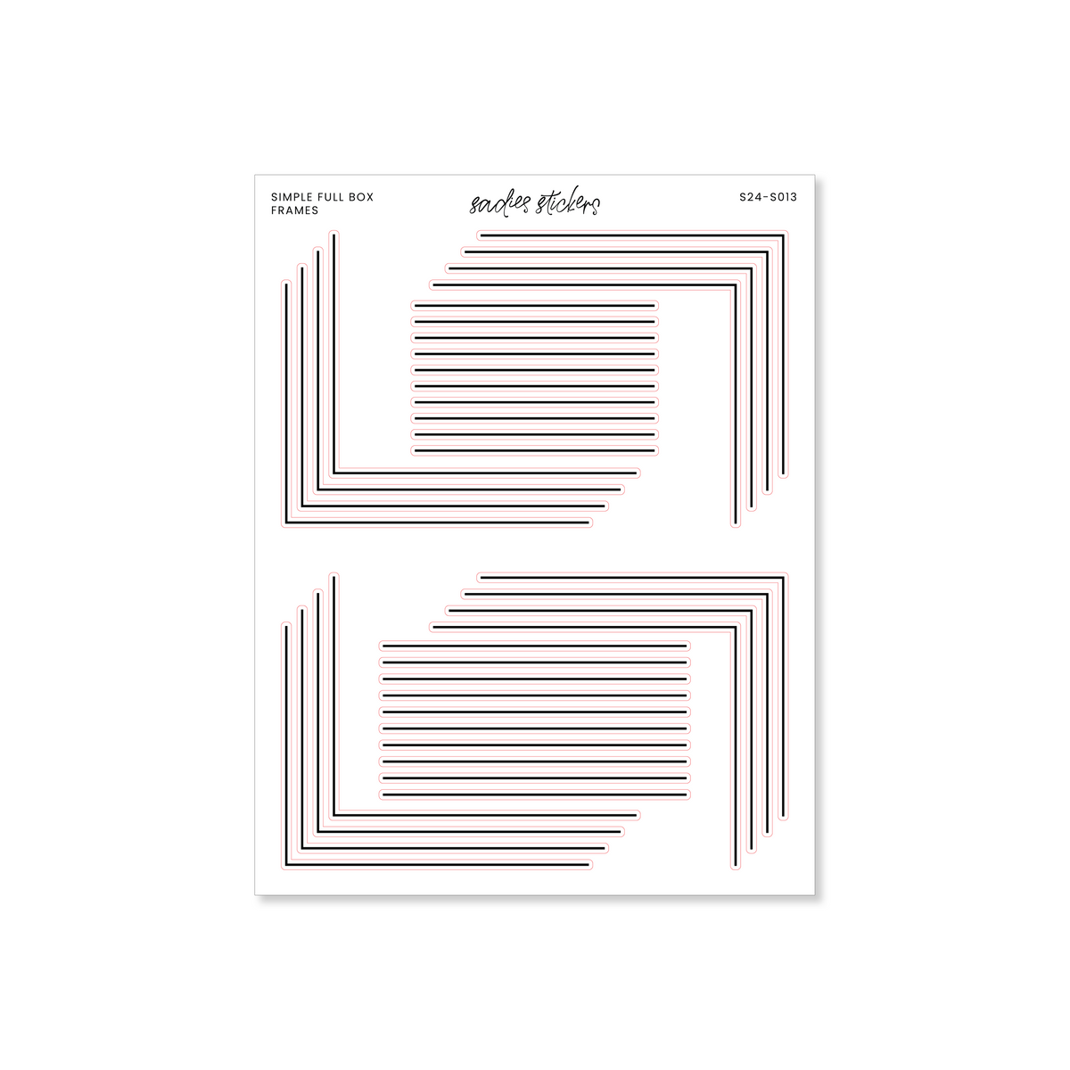 Box Frame Sticker Simple Full Box Frames – Sadie's Stickers